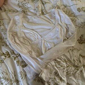 Garage White and Gold Top